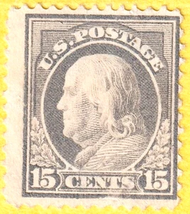 SELLO DE EE. UU. JIS36 SC# 418 15c 1912 *COMO NUEVO F+ LH OG DG CV$80,00 328 - Imagen 1 de 2