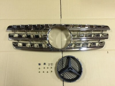 Front Grille Assembly All Chrome For '1996-'2005 Mercedes Benz W163 ML-Class ML Foto 1 de 2