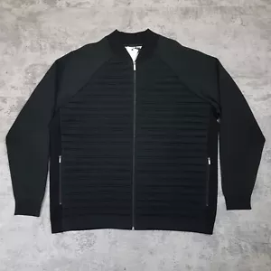 ADIDAS AdiPure Quilted Hybrid Knit Golf Jacket Mens Size 2XL Black - Picture 1 of 8