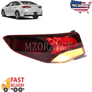 Rear Tail Light Left Driver Outer Brake Halogen For Hyundai Sonata 2018 2019 USA - Picture 1 of 12