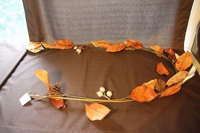 Nueva Guirnalda Frondosa Pine Conos Caquis Plata 66 Pulgadas Decorativa Hogar Foto 1 de 4