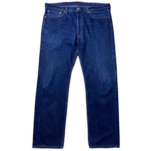 Levis 505 Regular Fit Straight Leg Jeans Mens Sz 40x32 Dark Blue Wash - Picture 1 of 7