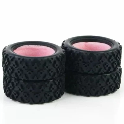 4pcs Set 1/10 Rally Rubber Tires for HSP HPI Off road Vehicle PP0487 Racing PC - Image 1 of 4