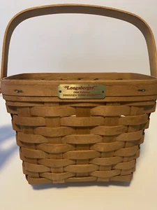 LONGABERGER 1996 EDITION DRESDEN TOUR BASKET CLASSIC STAIN 9” x 7 1/2” - Bild 1 von 6