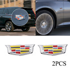 2PCS Cadillac Fender Marker Side Body Logo Badge Emblem Car Decoration Sport V