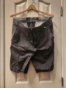 Modern Amusement Bermuda Shorts Men's Size 34 Gray/Black Flat Front Chino - Picture 1 of 3