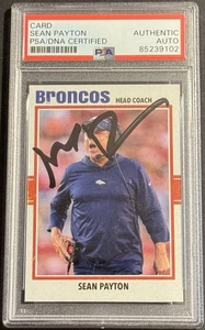 Sean Payton Signed Autographed Denver Broncos Custom Card PSA/DNA Slabbed - Picture 1 of 2