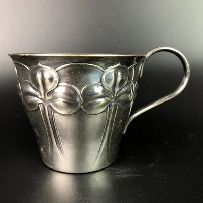 Antigua taza Art Nouveau WMF trébol plateado Foto 1 de 4