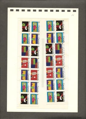 Canada 4 mint never hinged matched sets 1970 X mas set phosphor tagged [564 - Image 1 of 4