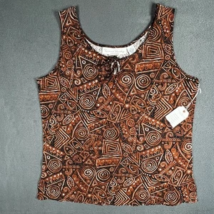 Vintage French Laundry Intimates Tribal Tanktop Größe Large Leinenmischung - Bild 1 von 9