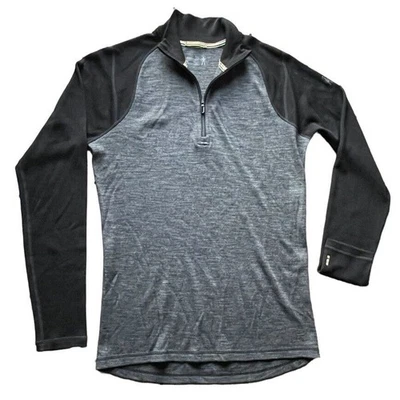 Suéter Smartwool Para Hombres Medio Gris y Negro Ligero Pullover Lana Merino COMO NUEVO Foto 1 de 4