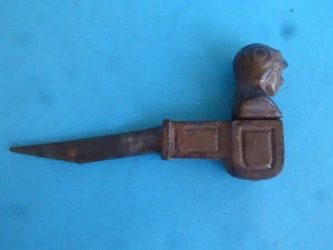 S1 / 6 - alter Fensterladenhalter antik Ladenmännchen Eisen Fallriegel - Bild 1 von 4