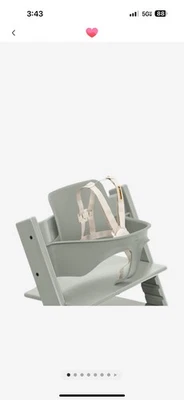 Stokke Tripp Trapp Bebé Set Blanco Uso a partir de 6 Meses - Verde Glaciar Foto 1 de 4