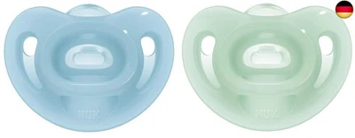 BESUCHE DEN NUKSTORE NUK Sensitive Schnuller | 6-18 Monate | 100 % Silikon für zarte Haut | BPA-frei