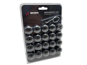 20x Original Brabus Abdeckkappenset schwarz für Radschrauben Abdeckkappen OEM - Picture 1 of 6
