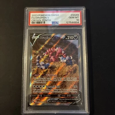 2023 Pokemon Crown Zenith Full Art Drapion V Galarian Gallery GG49/GG70 PSA 10 - Image 1 of 2
