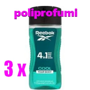 3 x Reebok Gel doccia 4 in 1 Cool Your Body, 250 ml - Imagen 1 de 1
