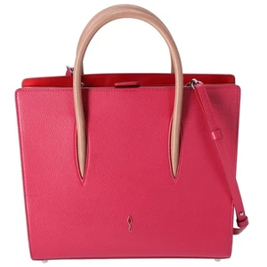Christian Louboutin Paloma Medium Handbag Pink Leather Studded - Picture 1 of 8