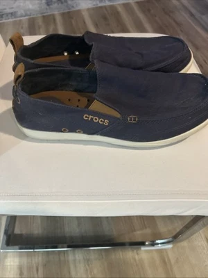 Zapatos sin cordones Crocs para hombre 12 Beach Line barco azul marino Foto 1 de 4
