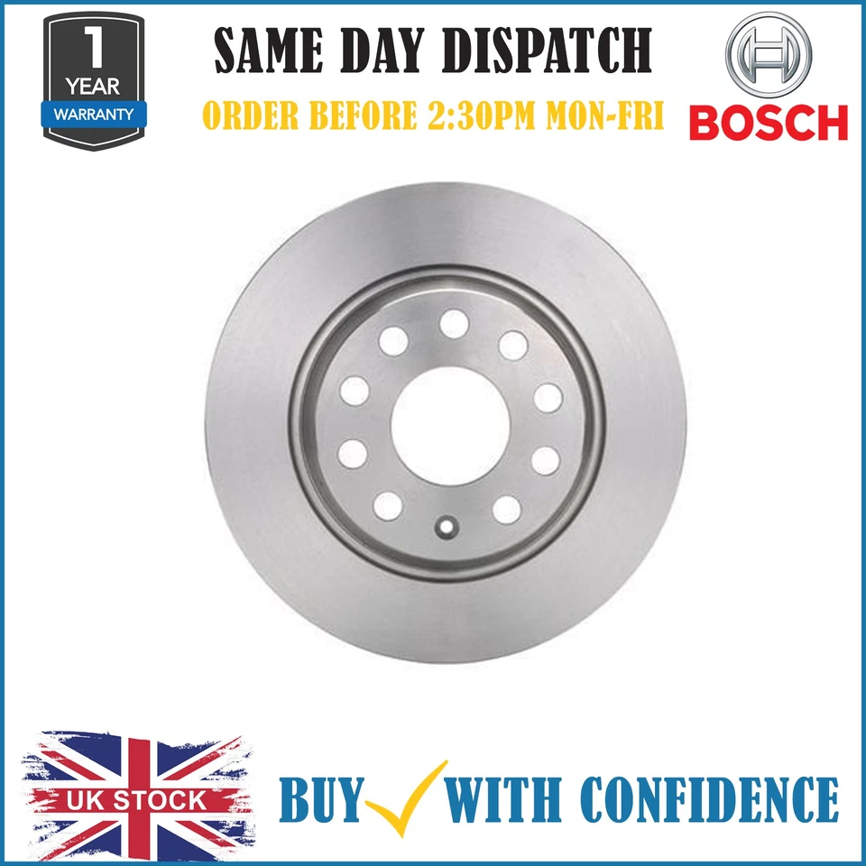For VW Jetta 1.4 1.6 2.0 2.5 2004-2010 Bosch Brake Dics 0986479247 - Image 1 of 1