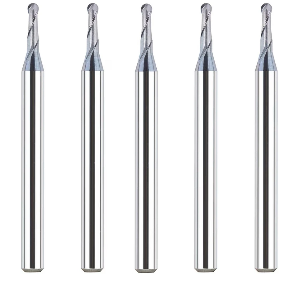 SpeTool M03004 5Pcs CNC SC Spiral for Steel, Stainless Steel with TiAlN 1/16" N - Image 1 of 4