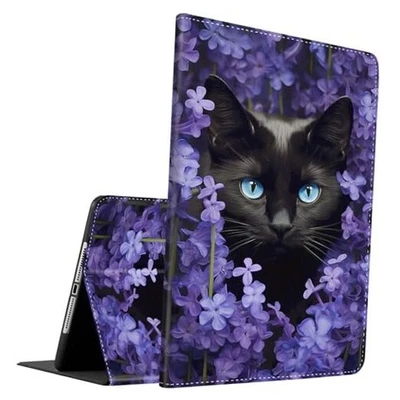 Funda para Galaxy Tab A 10.1 2019 (SM-T510/T515), Antideslizante Premium PU Negro Gato Foto 1 de 4