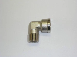 RACCORDI ANGOLO 90° BSP MASCHIO-FEMMINA 1/8" cod.45801 - MALE-FEMALE ELBOW 1/8" - Picture 1 of 1