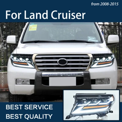 For Toyota Land Cruiser 2008-2015 LED Headlights Sequential Front Signal Lamps - Image 1 of 4