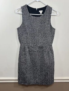 J Crew Damen ärmelloses Etuikleid Größe 4 Zierlich Wollmischung Grau Tweed - Bild 1 von 10