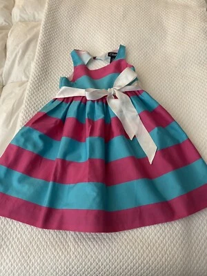 VESTIDO CHAPS NIÑAS FORRADO TALLA 5 ROSA Y AZUL CON ESPALDA ABIERTA Foto 1 de 4