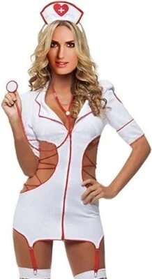 Uniforme sexy feminino Starline recortado enfermeira branco TAMANHO M (novo) - Imagem 1 de 3