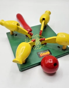 Vintage Brio Holz Hühner Paddel Spiel Spielzeug Made in Sweden funktioniert - Bild 1 von 5