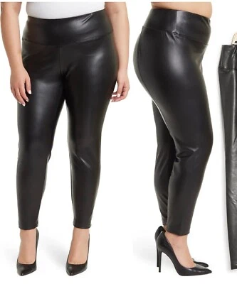 Catherine Malandrino Faux Leather Legging Plus Size 1X 2X  Black $88 - Image 1 of 4