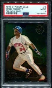 PSA 9 NEUWERTIG 1995 STADIUM CLUB CRUNCH TIME KIRBY PUCKETT #2 ZWILLINGE 53950 DB174 - Bild 1 von 1
