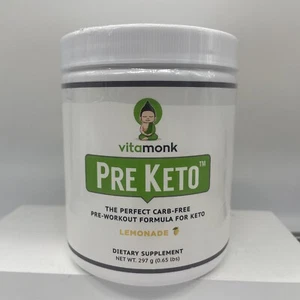 VitaMonk Keto  Pre Workout Supplement Sugar Free 15 Servings BB Date 8/25 NEW - Picture 1 of 4