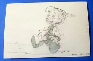 Postcard "Pinocchio Pencil Drawing" Art of Disney 4"x6" Milt Kahl - Picture 1 of 2