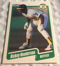 Rickey Henderson 1990 Fleer Baseball #19