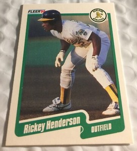 Rickey Henderson 1990 Fleer Baseball #19