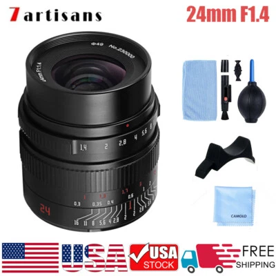 7artisans 24mm F1.4 Manual Foucs Lens For Sony E /Fuji X /Nikon Z /M43/Canon - Image 1 of 4