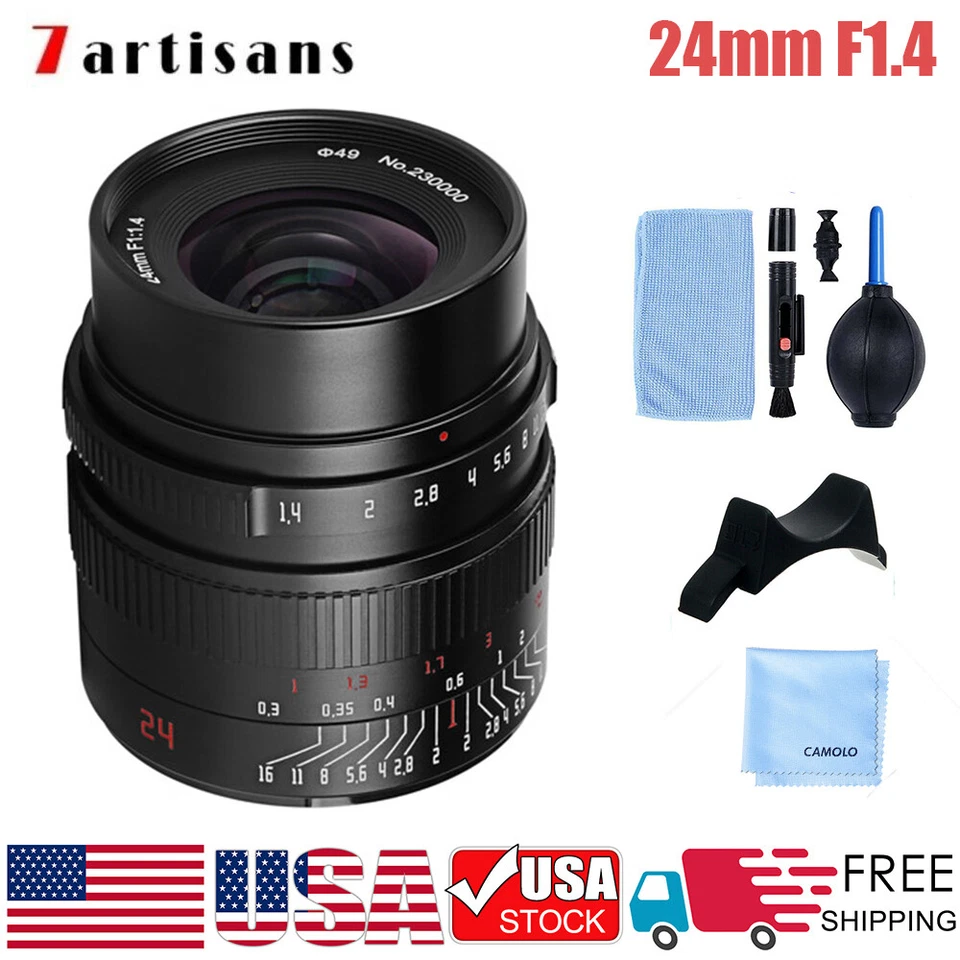 7artisans 24mm F1.4 Manual Foucs Lens For Sony E /Fuji X /Nikon Z /M43/Canon - Image 1 of 4