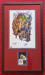 Avengers #1 SDCC Heroes Stan Lee & Campbell Signed & Framed Litho With Photo COA - Picture 1 of 5