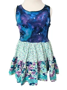 Matilda Jane Platinum Galaxy Tiered Sara Top EUC Size 4 # 4/4 - Picture 1 of 4