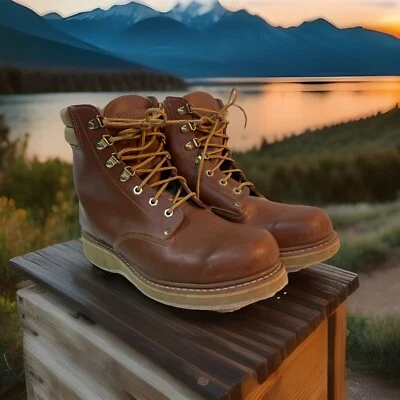 HODGMAN Hombres Talla 8W Medias de Cuero Pie Vadeadores Suela de Fieltro Botas de Pesca con Cordones Foto 1 de 4