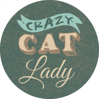 Одиночные круглые впитывающие камни автомобильные подставки Crazy Cat Lady-by Carson домашние акценты - Изображение 1 из 2