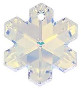 ONE SWAROVSKI SNOWFLAKE PENDANT 6704, CRYSTAL AB COLOUR, 20 MM - Picture 1 of 4