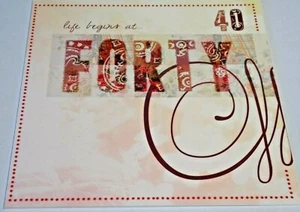 Happy 40th Birthday Card. Life Begins at Forty. Twice as Nice Cards. - Picture 1 of 3