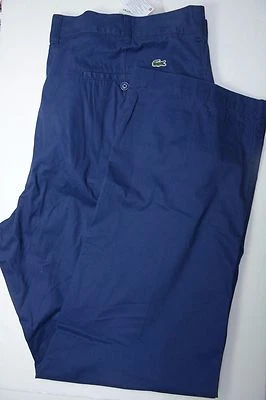 Lacoste Men's $135 Regular Fit Dark Blue Cotton Chino Pants EU 50 40x35 - Image 1 of 4