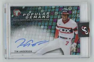 2022 Topps Pristine Popular Demand Autographs Tim Anderson Auto Chicago White - Image 1 of 2