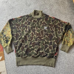 Adidas x Pharrell Williams Print HU Camo Sweatshirt Pullover UK 12 Women’s - Picture 1 of 13