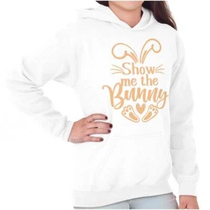 Funny Spring Easter Show Me The Bunny Joke Youth Girls Hoodie Sweatshirts Kids - Picture 1 of 7